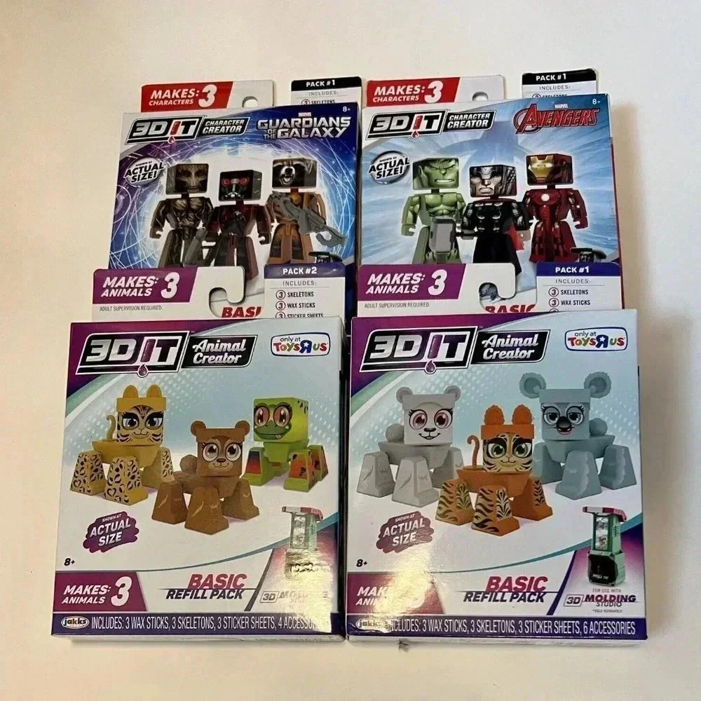 NEW 3D IT Basic Refill Pack Set of 4 - Guardians of the Galaxy + Avengers etc